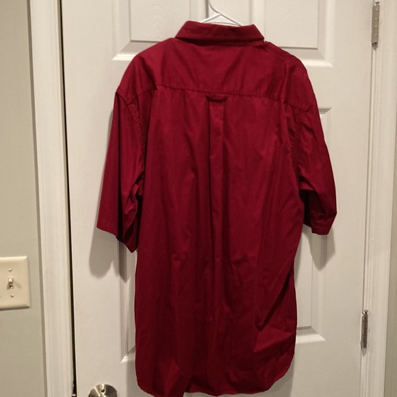 Redhead burgundy SS button front shirt, XL - Picture 2 of 3